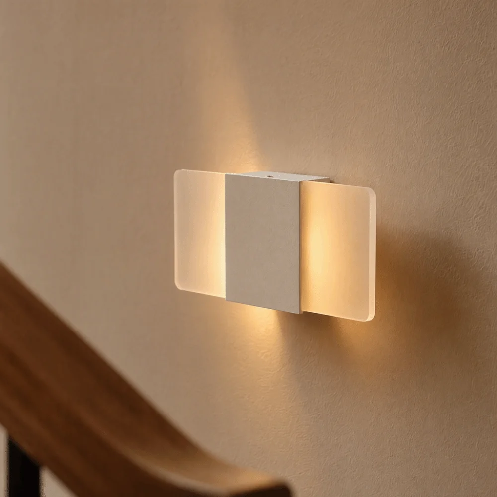 Energy Efficient AC85-265V LED Wall Sconce White Aluminum Wall Lamp Acrylic Dimmable Wall Mount Light Bedroom