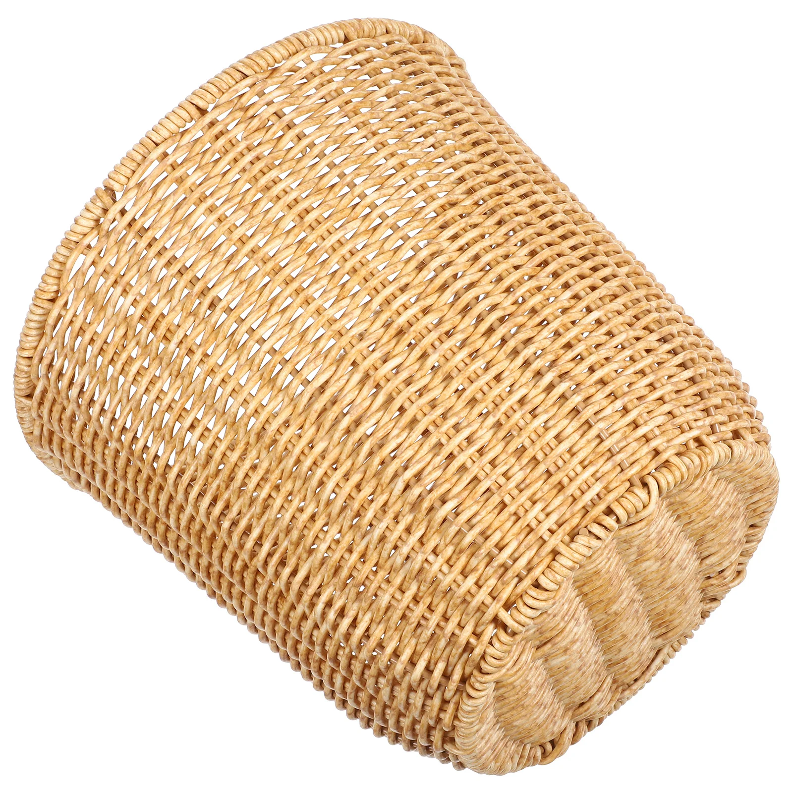 

1pcs Woven Storage Basket Natural Handmade Organizer For Home Desktop Bathroom Multipurpose Sundries Holder Hollow Storage Bin