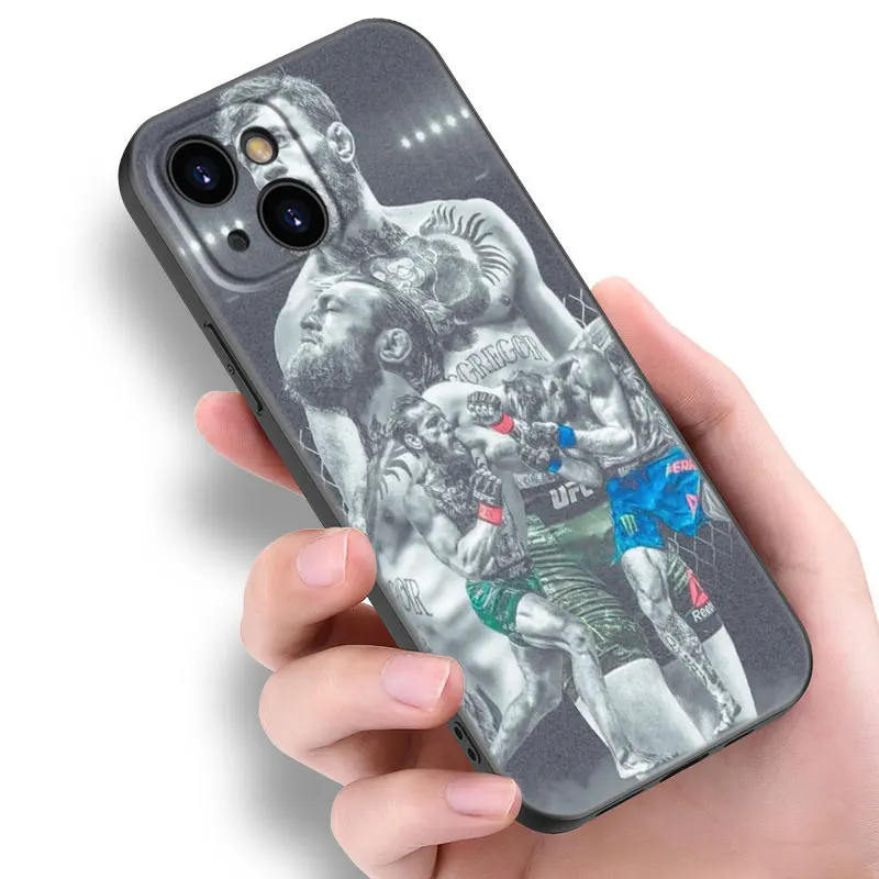 U-Ufc Conor M-McGregor Black Silicone Phone Case For Apple iPhone 12 13 Mini 11 14 15 Pro Max 7 8 Plus X XR XS SE 2020 2022