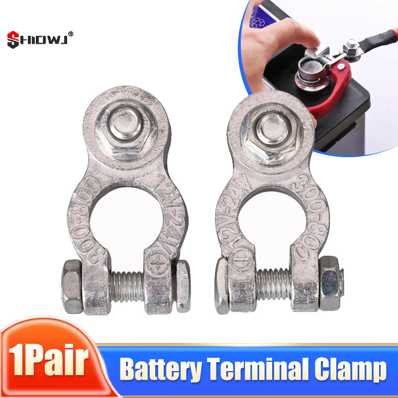 

Battery Terminal Clamp Zinc Alloy Positive & Negative Pole Car Screw Connector Auto Batteries Terminal Clip Car Accessories