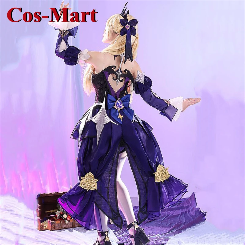 Cos-Mart Game Genshin Impact Fischl Cosplay Costume Polar Night True Dream Sweet Elegant Dress Activity Party Role Play Clothing