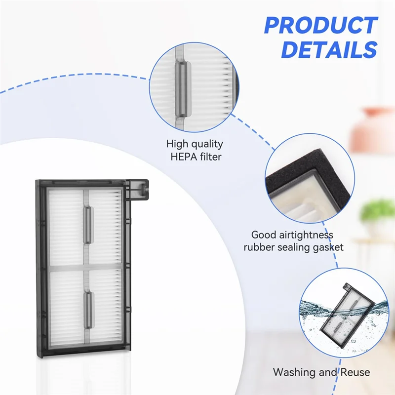 A44F-4 Pcs Filtros de Substituição Para Eufy X8 Pro Series Vácuo - Acessórios Para X8 Pro Filtro de Vácuo Robótico