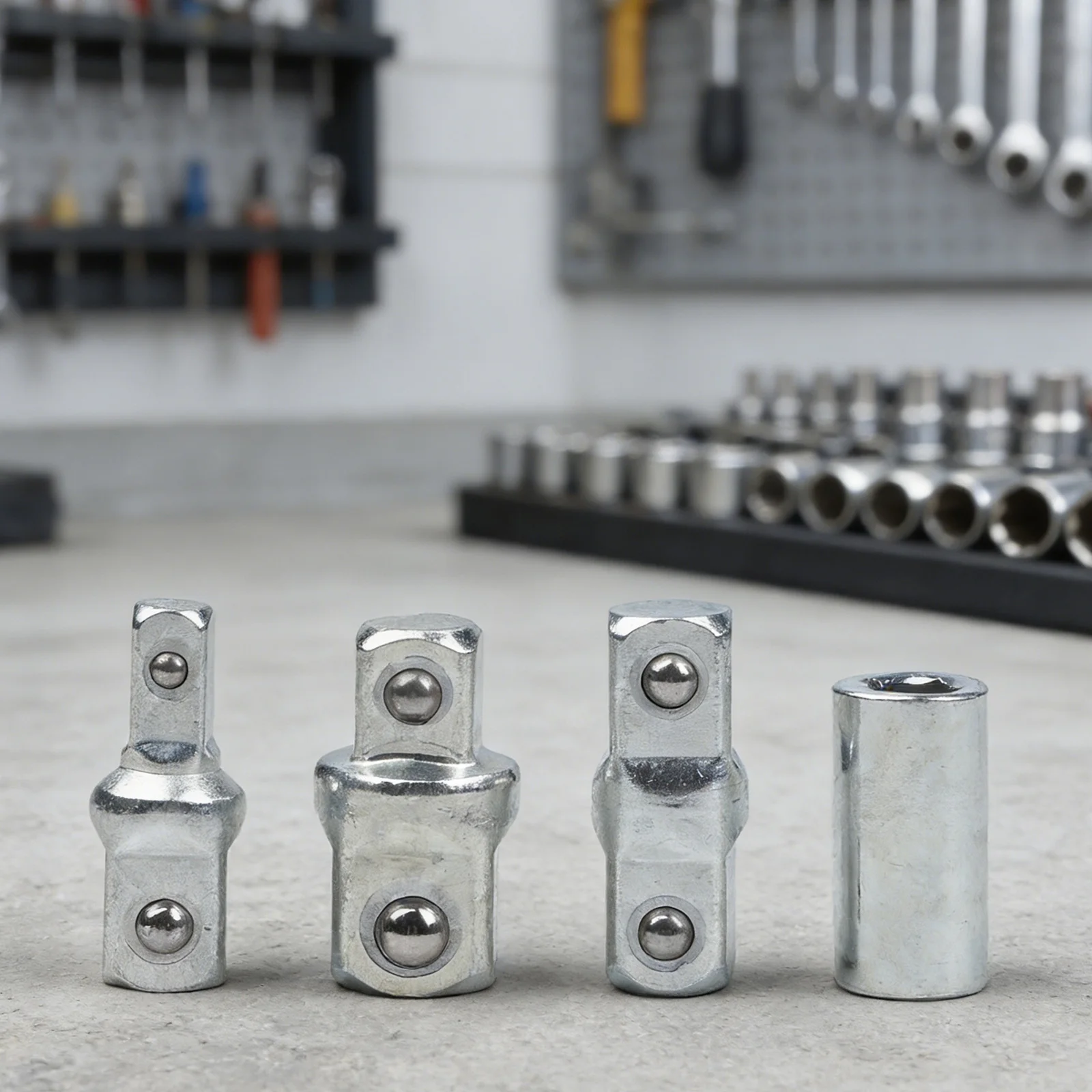 4pcs Ratchet Wrench Socket Adapter and Reducer Set Chrome Vanadium Alloy Steel for Professional and DIY Repair Applications