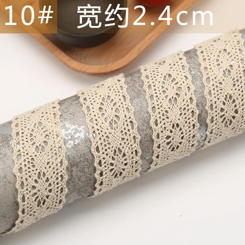 White Cotton Lace Woven Wide Lace Accessories DIY Tablecloth Sofa Bed Curtain Fabric Lace Ribbon African Sewing Brocade Fabric