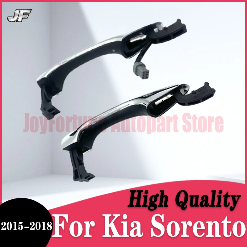

1PC Front Door Handle Chrome LH RH For KIA Sorento 2015-2018 Exterior Outside Door Handle Pull Have Button 82661C5710 82651C5710