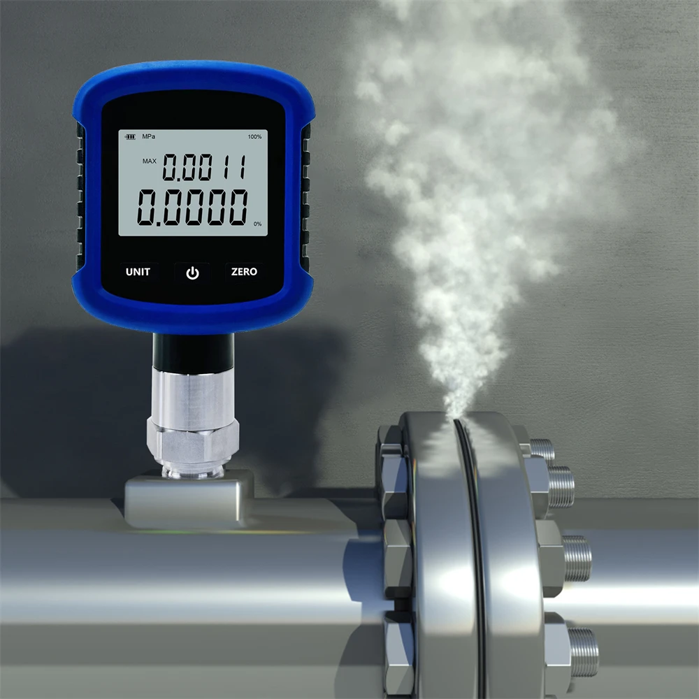 S281 Digital Hydraulic Pressure Gauge, 1/4 NPT with Mobile App & 330° Rotation