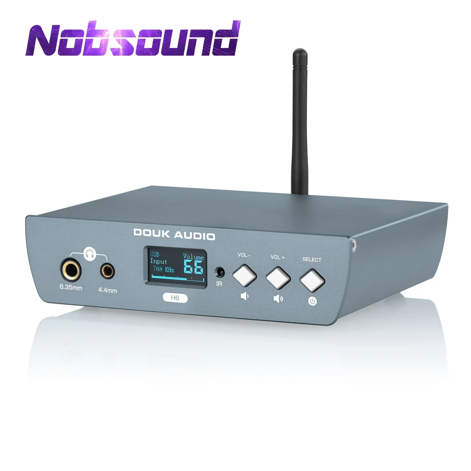 Nobsound H6 HiFi Bluetooth Preamp Stereo S/PDIF Digital to Analog Audio Receiver ESS9038 USB DAC APTX-HD Headphone Amp