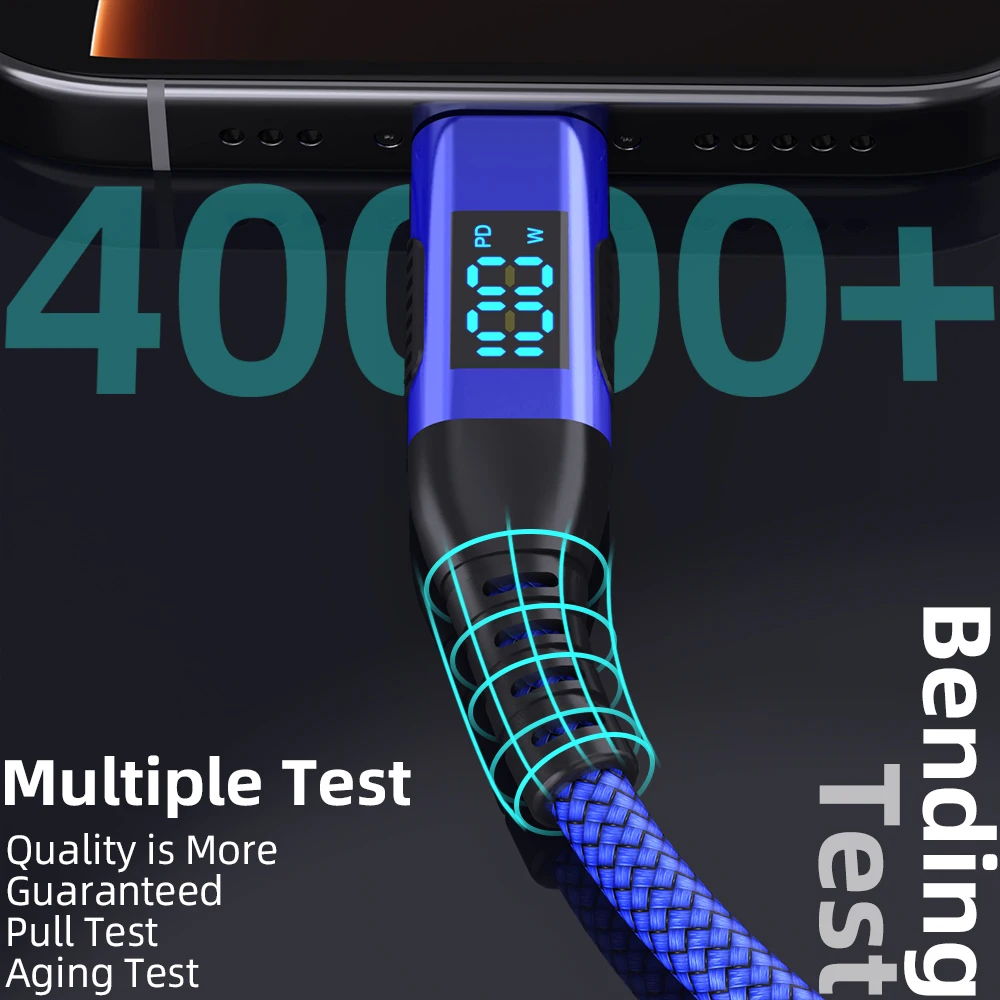 100 واط USB-C إلى USB C شحن سريع كابل الهاتف نوع C إلى Tyoe C كابل شواحن ل Xiaomi 17 برو Oneplus 13 15 ممن لهم هواوي آيفون