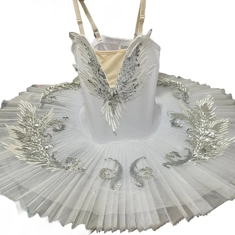 

❣2026Classic Professional Ballet Tutu Adult Kids White Swan Lake Pancake Tutu Ballerina Party Dance Costume Ballet Dress Girl❣#@