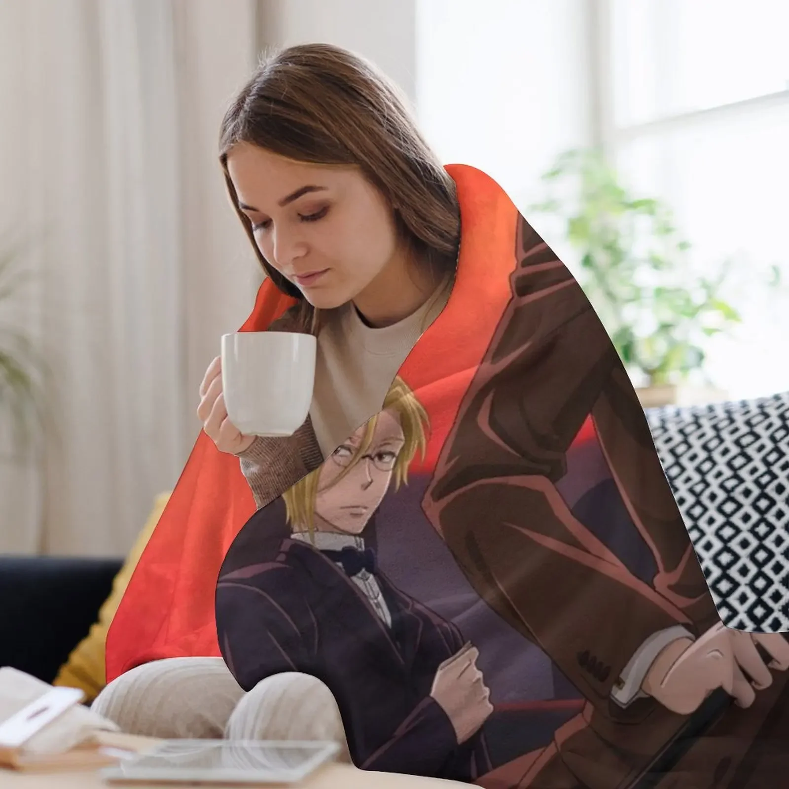 Moriarty the Patriot Anime Throw Blanket Moving For Baby christmas gifts Blankets