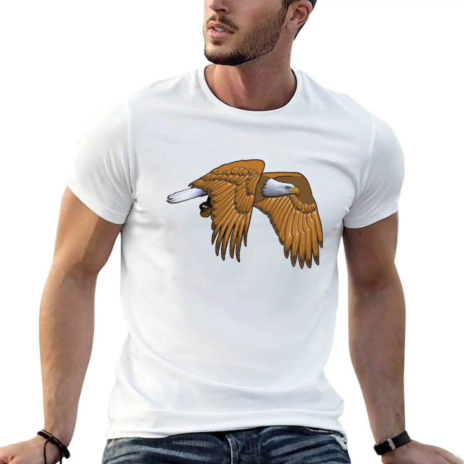 Bird of Thunder T-Shirt Plus Size Outdoor Casual Top