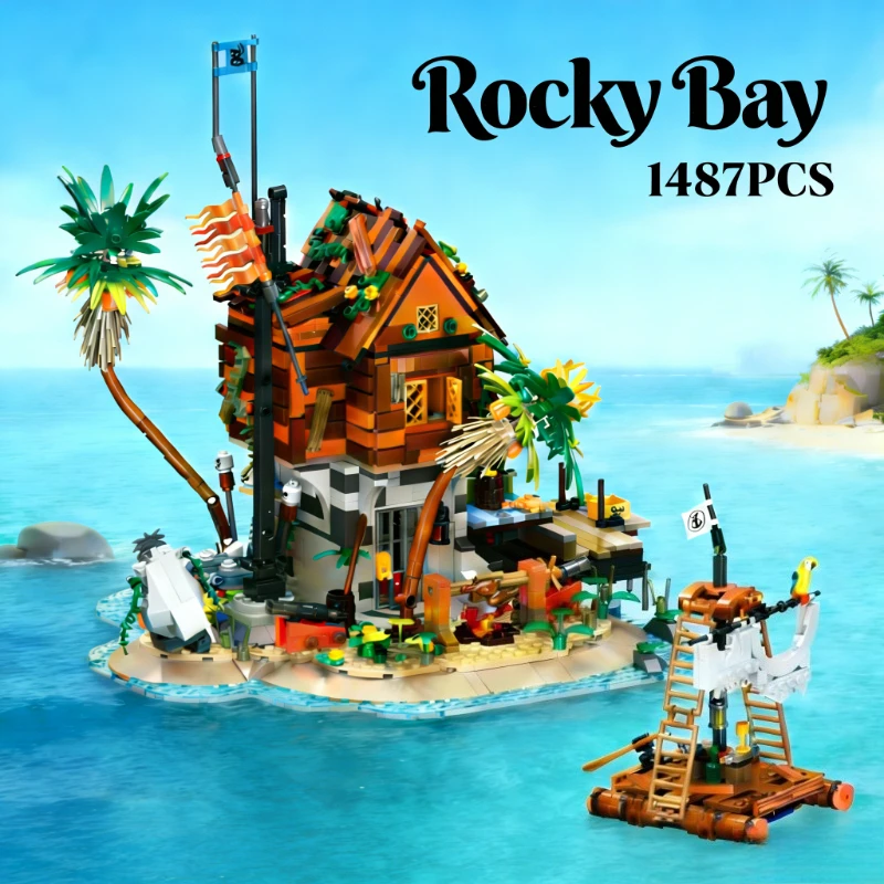 

1487PCS Rocky Bay Building Blocks Toys Sets Holiday Decorative Ornaments Bricks For Kids Adult Christmas Gifts