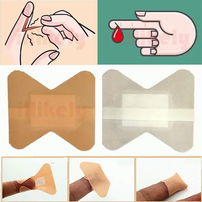 50/100pcs Dedo Bandagem À Prova D\' Água Respirável Band Aid First Aid Ferida Molho Médico Ferida Gesso Bandaids Emergência