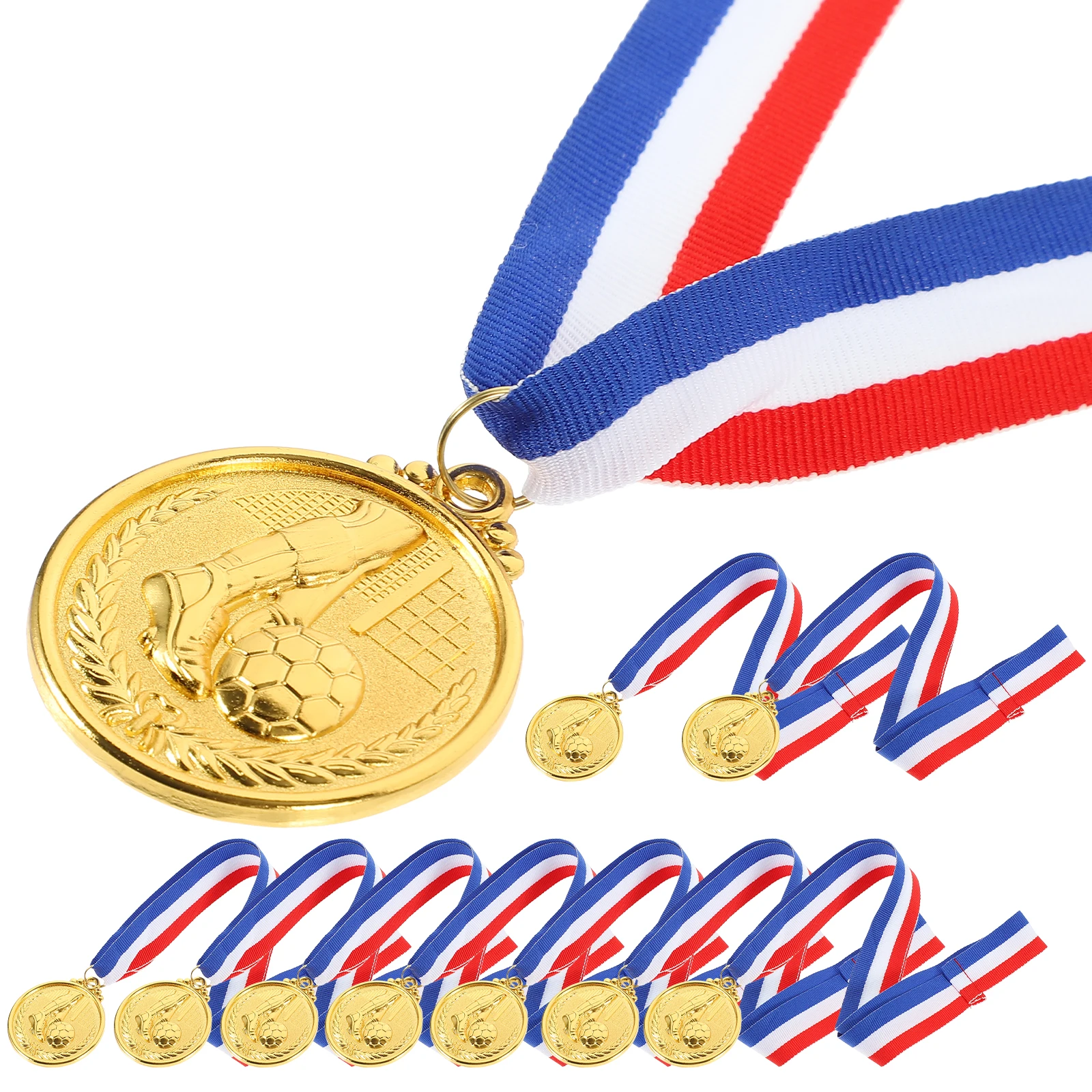 

12pcs Football Medals Zinc Alloy Smooth Edge Soccer Reward For Student Competition Decorative Award Accessories