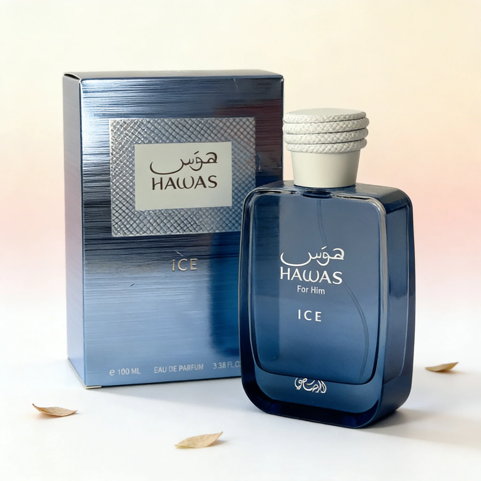 

Hawas Ice For Him Men's Eau De Parfum 3.38oz, Crisp Icy Aquatic Scent, Refreshing Long-Lasting Masculine Fragrance