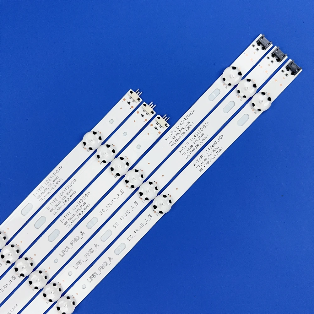 Faixa de retroiluminação LED 7 lâmpadas para Innotek 17Y 43 polegadas-Tipo A 430ML 43UJ6300 43UJ6307 43UJ634V 43LJ594V SSC_43LJ61_FHD 43UJ630V