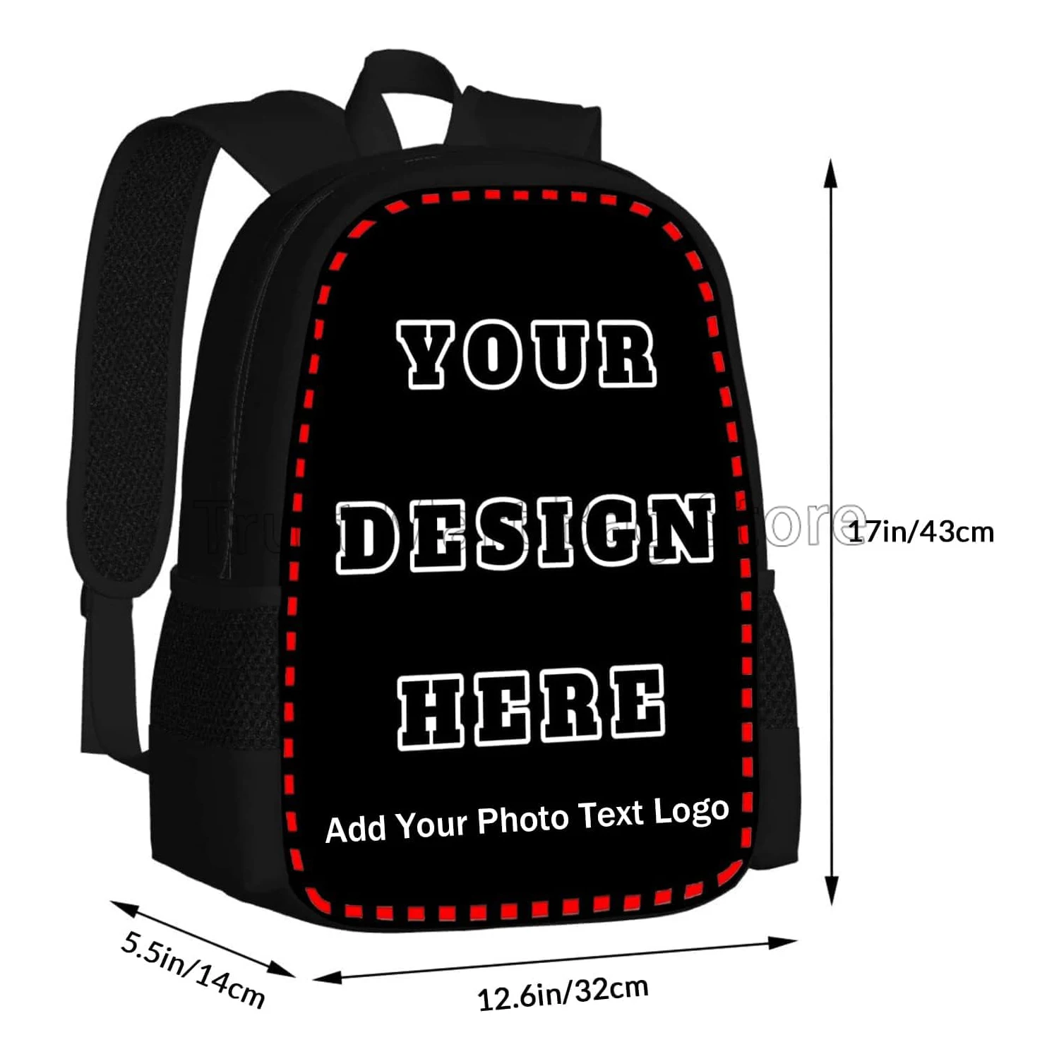 Custom Backpack for Boy Girl Personalized Text Image Backpack Customize Laptop Backpack for Men Women Casual Travel Backpack