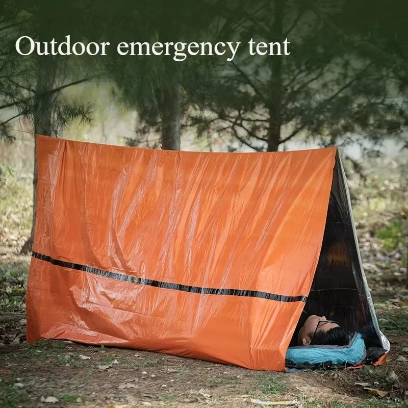 

Outdoor PE emergency tent portable warm emergency blanket Thermal blanket lifesaving refuge emergency sleeping bag earthquake