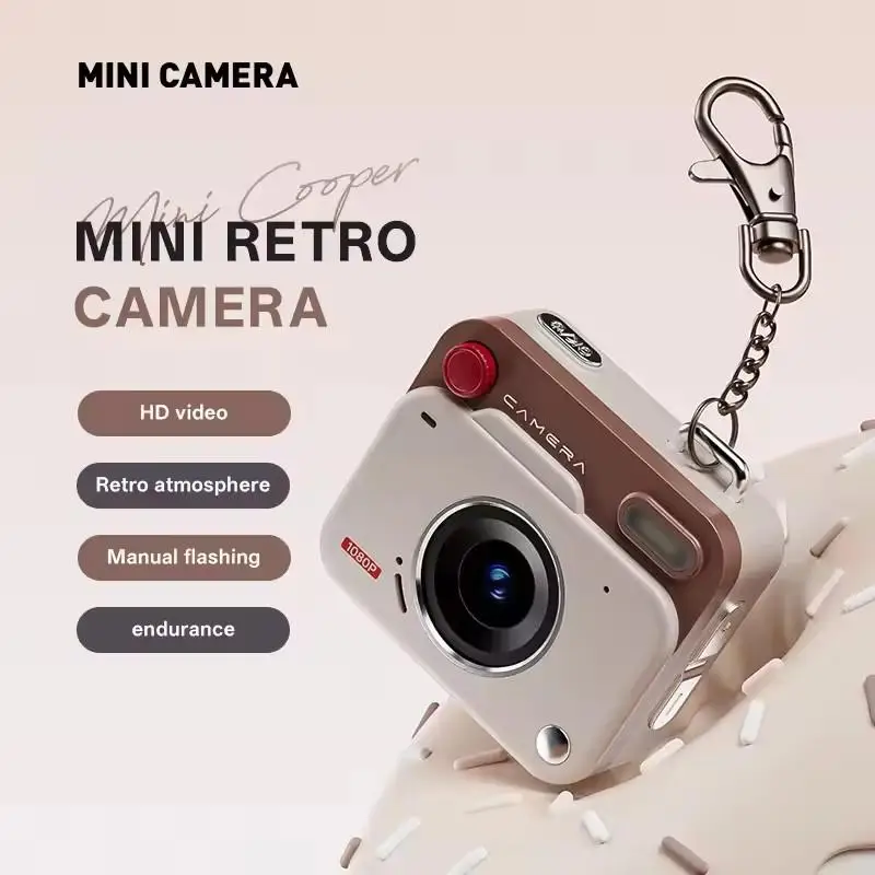 Llavero de cámara portátil con cámara digital, cámara Ultra Mini HD impermeable Mini DV, el mejor regalo para amigos, compañeros de clase y niños