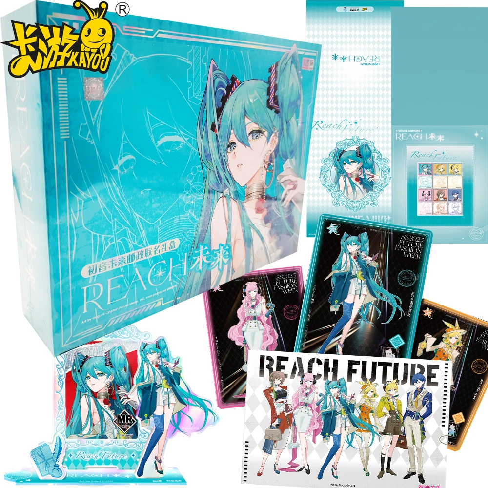

Genuine Kayou Hatsune Miku Gift Box Collection Virtual Singer Visual Feast Exquisite Close-up MR Cards Commemorative Peripheral