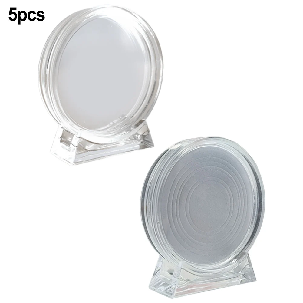 5PCS 17-38MM Transparent Plastic Coin Holder Acrylic Coin Display Case Collecting Box Commemorative Medal Protection Box