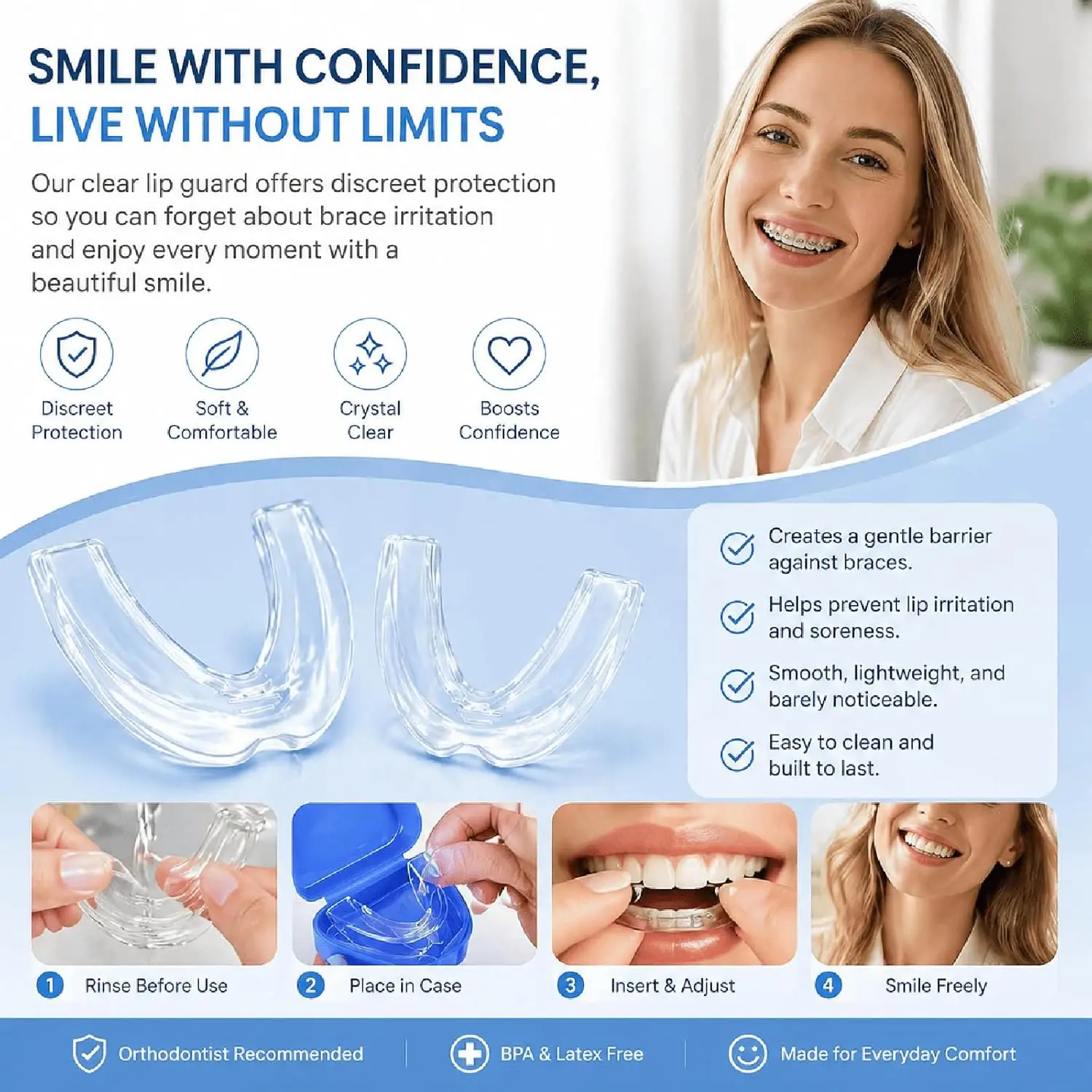 Anti Snoring Bruxism Mouth Guard Teeth Bruxism Sleeping Apnea Guard Bruxismo Snoring Mouth Guard Snoring Device to Stop Snoring