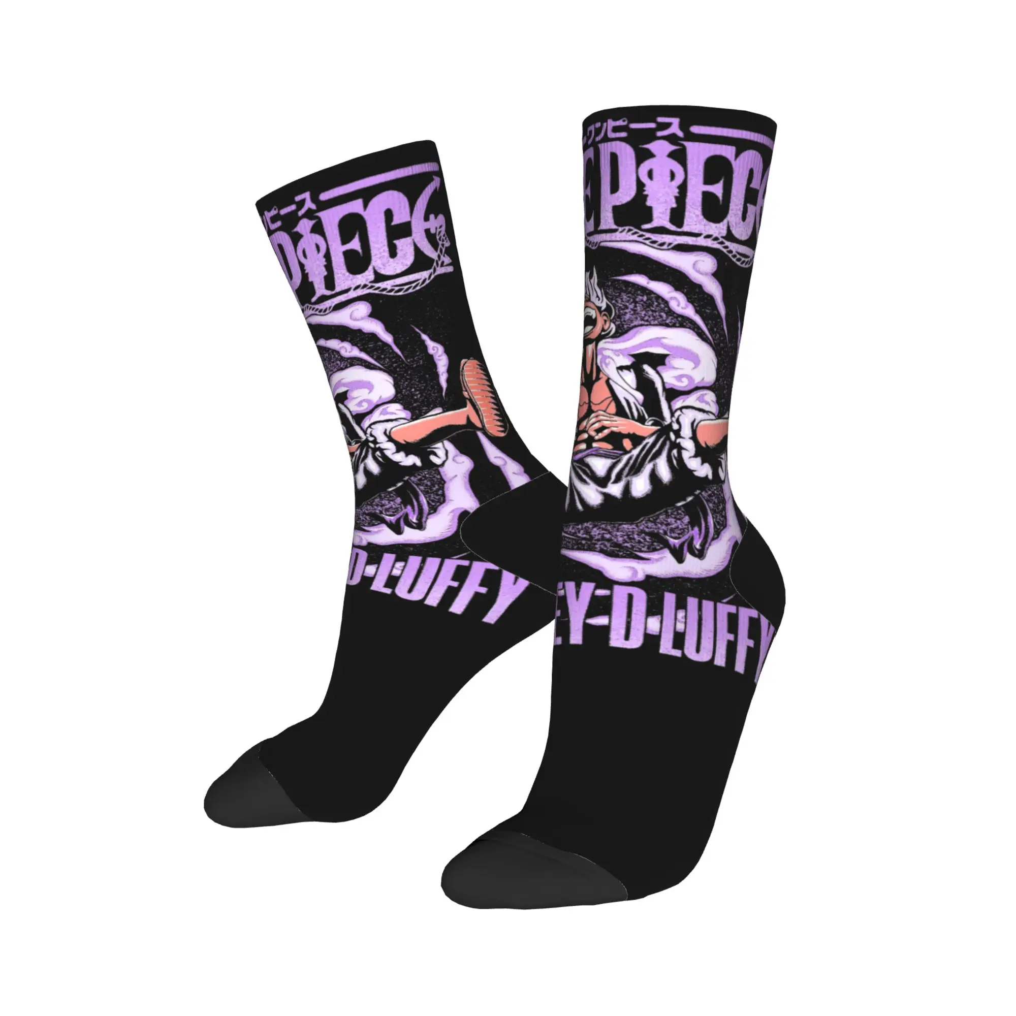 Autumn Winter Fashion Unisex Monkey D Luffy Gear 5 Ones Pieces Socks  Sweat Absorbing Football Socks