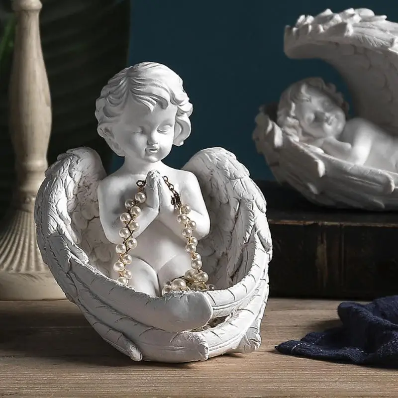 Decoration Versatile Use Intricate Commemoration Bestseller Nordic Style Resin Angel Resin Perfect Gift Durable Gift