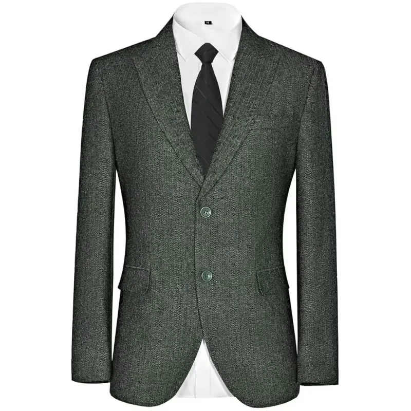 

Мужской пиджак в стиле ретро с цветочным принтом | Спортивная куртка из смеси шерсти в елочку | Свадебный жакет с двойными пуговицами и лацканами, повседневный и универсальный