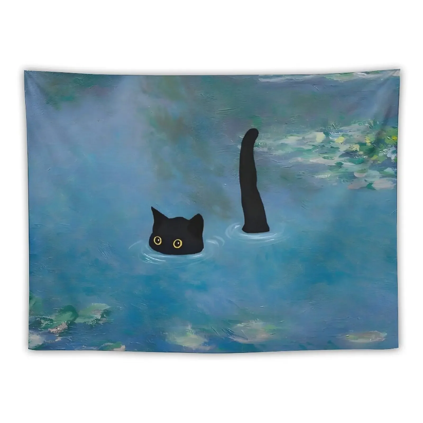 Cat Print Monet Waterlily Tapestry Wallpapers Home Decor Home Decorators Carpet Wall Tapestry