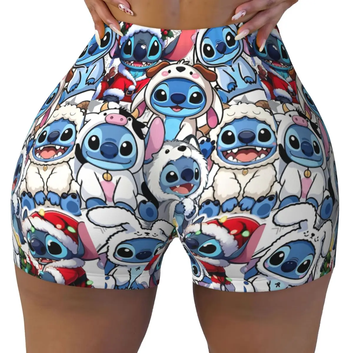 

Custom Stitch Cartoon Movies Running Volleyball Workout Shorts for Women Cute Gym Athletic Yoga Shorts