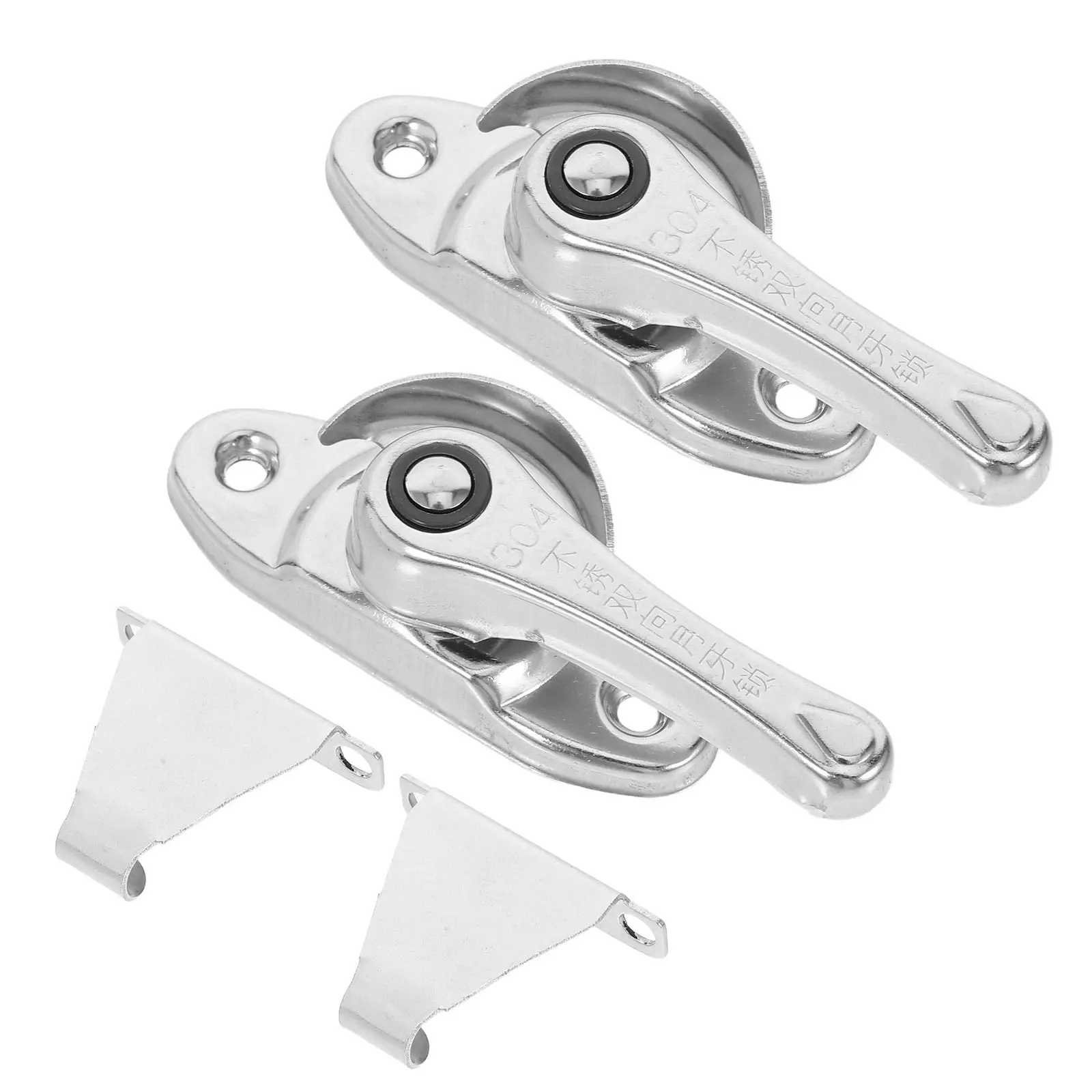 2 Sets 's Window Lock Crescent Sash for Security Windows Door Chain Heavy Duty