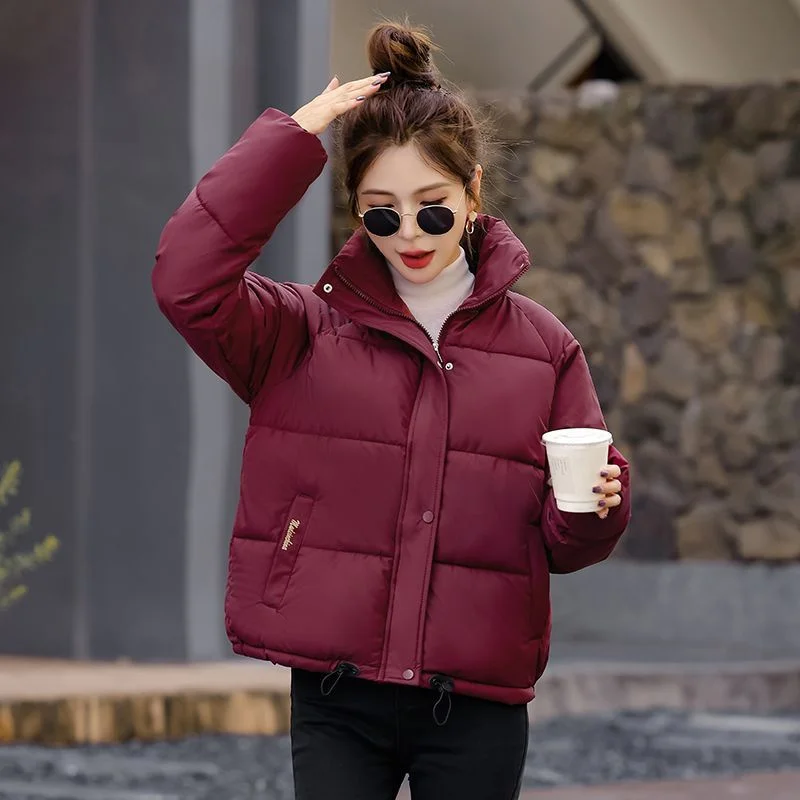 

New Down Cotton Jacket for Women Short Korean Version Loose Winter Cotton Jacket Parka Thickened Cold Protection Coat Students