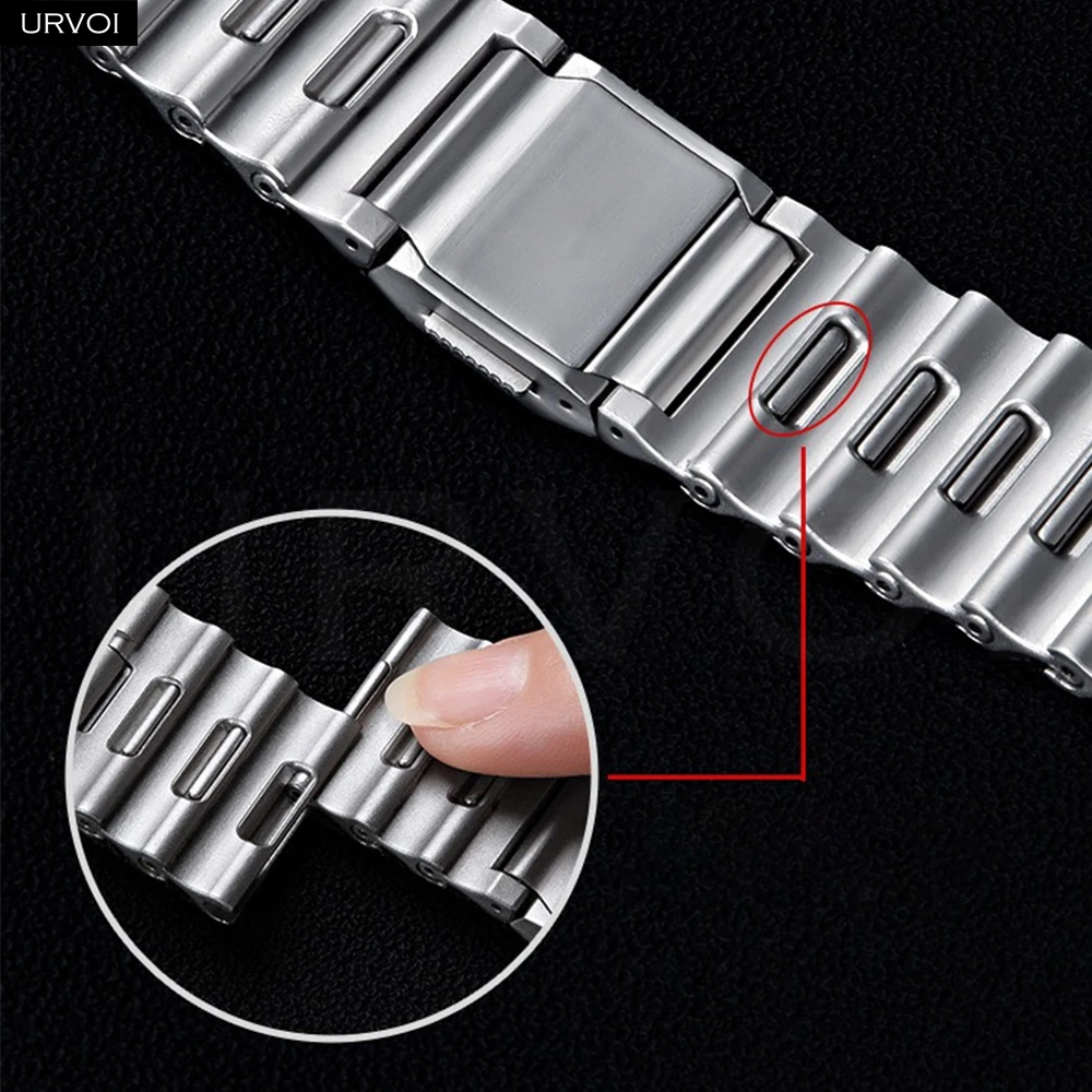 URVOI Ocean Strap for Galaxy Watch Ultra 2 / 1 (2025) 47mm Stainless Steel Band Magnetic Clasp DLC Coating Easy Fit Replacement