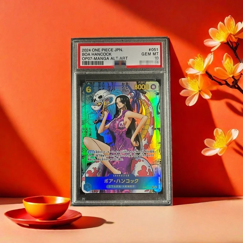 

DIY 2024 ONE PIECE JAPANESE OP07-500 YEARS IN THE FUTURE #051 BOA HANCOCK MANGA ALTERNATE ART Grade 10 Collection Card