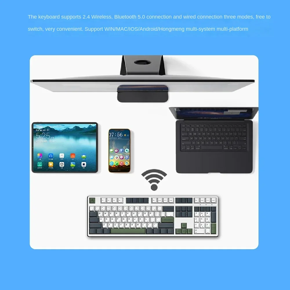 Noppoo Customized Mechanical Keyboard Kit 100% TKL Layout 108 Keys Wireless 3-Mode Bluetooth/2.4G/Type-c Hot Swap DIY RGB Parts