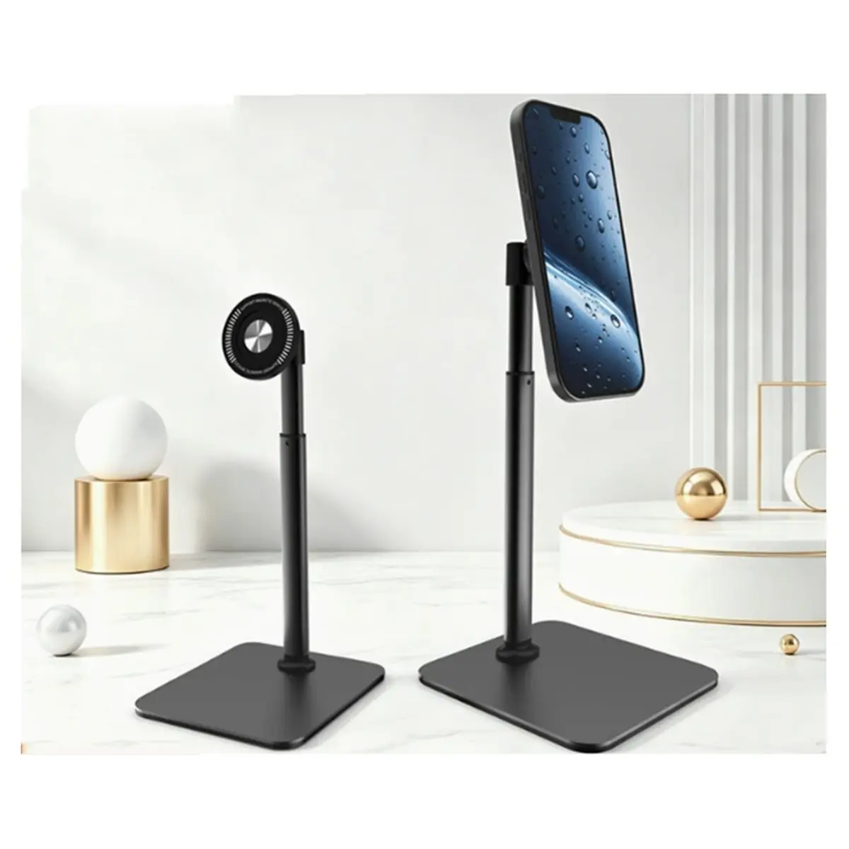 Support de téléphone rotatif et réglable à 360° pour bureau - Parfait pour le streaming en direct et les appels vidéo