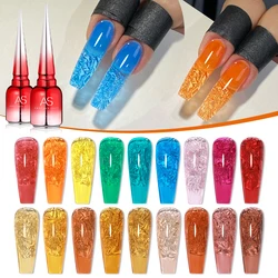 AS 15ml Nail Gel Polish Summer Nails Jelly Color Semi Transparent New Formula Vegan Non-toxic Long Wear Varnish UV Gel