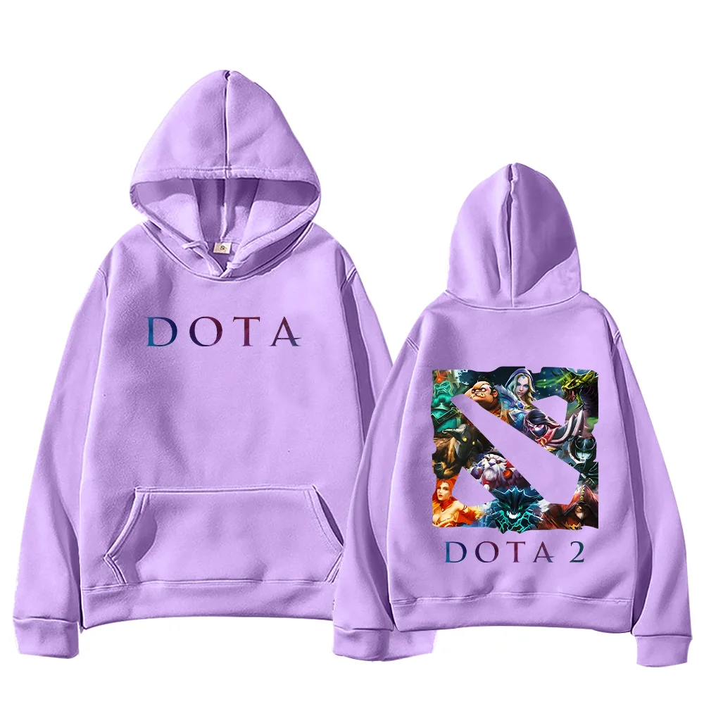 

Толстовки с логотипом Dota 2, мужские уличные толстовки, женская повседневная одежда в стиле Харадзюку с капюшоном, свободный пуловер с длинными рукавами