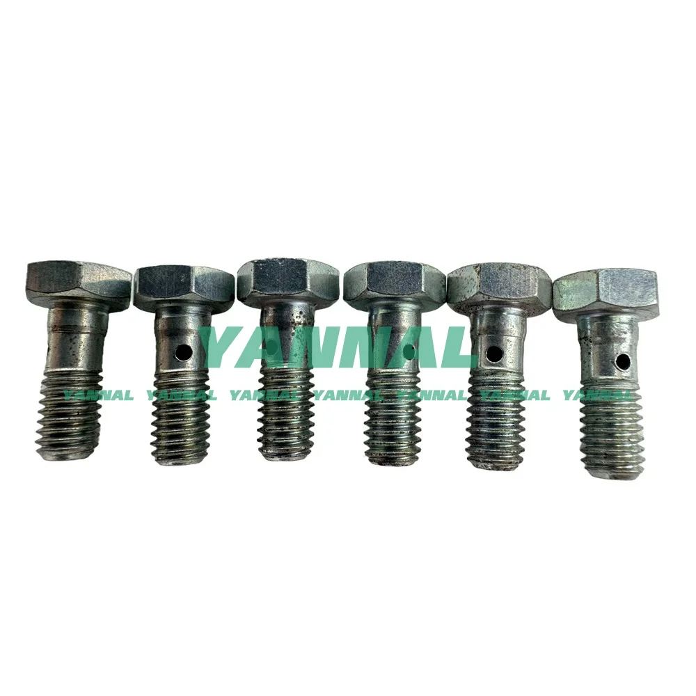 

6PCS 6D102 Delivery Ling Injector Screw For Komatsu Engine Parts