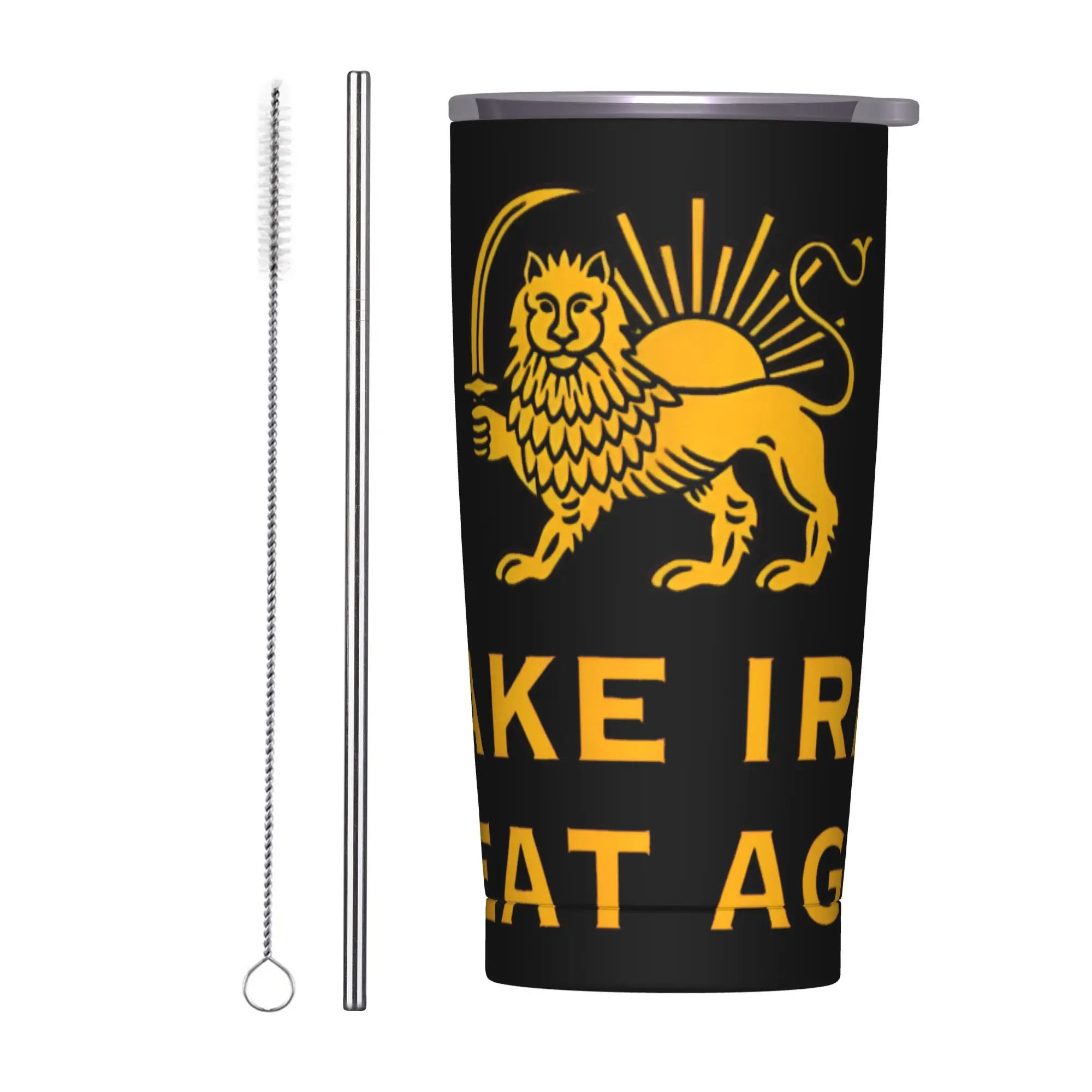 MAKE IRAN GREAT AGAIN IRAN PROTEST  Tumbler 20oz Stainless Steel Double Wall Vacuum Insulated  Tumblers Mug With Straw