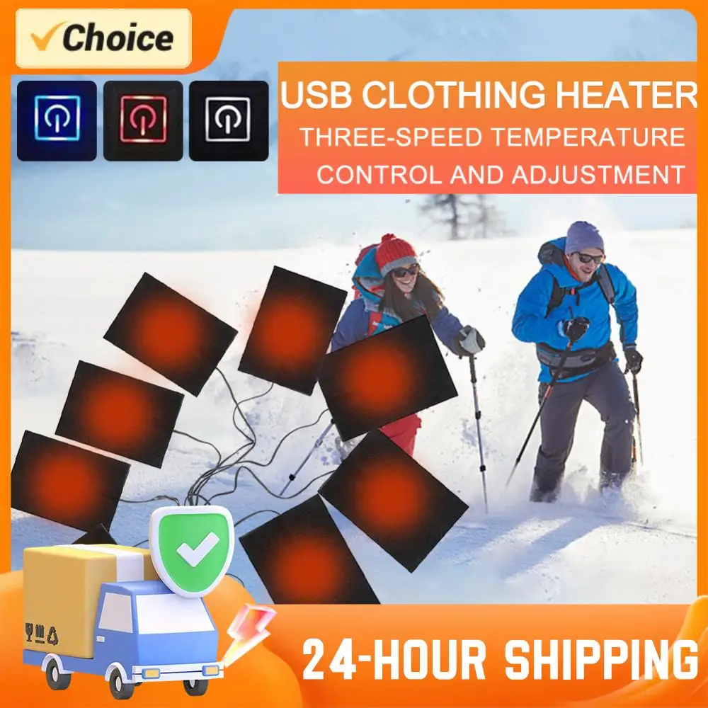 Riscaldatore elettrico in tessuto Cuscinetti riscaldanti USB Gilet termico invernale per esterni Riscaldatore per gilet per campeggio invernale Escursionismo Sci Ciclismo