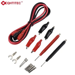 QHTITEC-Ensemble de fils de test multimètre électrique, pinces crocodiles, crochet de test, sondes de test, kit professionnel, 1000V, 10A, agan. II