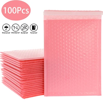 100Pcs Bubble Mailers Padded Envelopes Pearl film Gift Present Mail Envelopes Bags For Book Magazine Lined Mailer Self Seal Bag