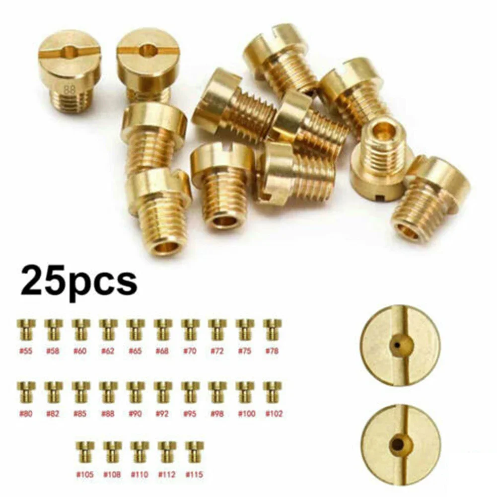 Pack Of 10 Pieces Gold 4mm 5mm Main Jet Set Suitable Carburetor Injector Nozzle For Carburetors With M6 Jets Suit For Dellort