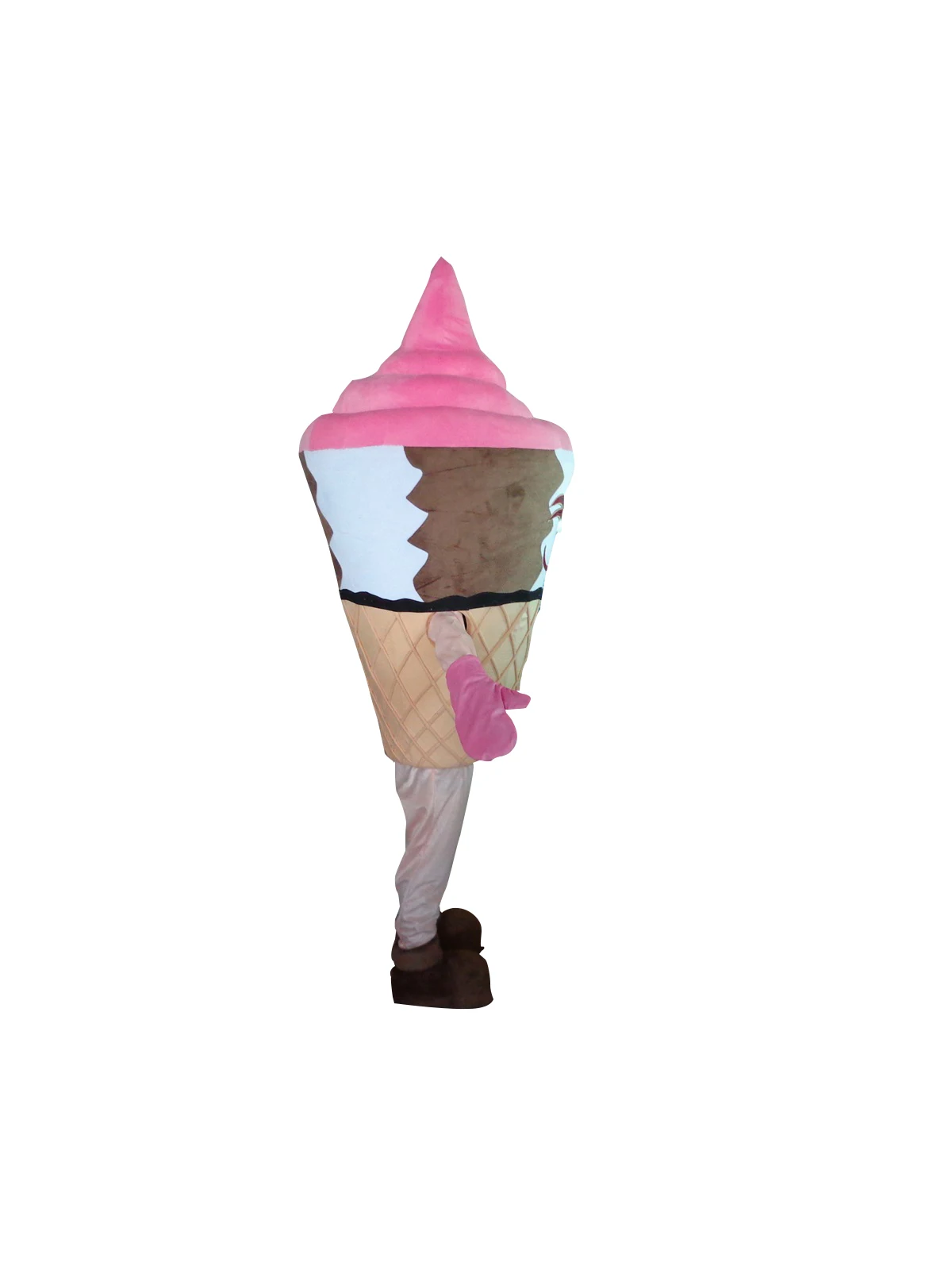 Disfraz de Mascota de Halloween con cono de helado, vestido de fantasía, traje de Cosplay