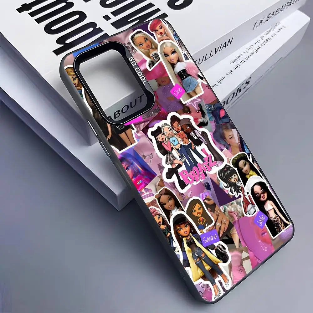 Fashion B-Bratz Doll Phone Case for Samsung Galaxy A57 56 55 54 52 37 36 35 34 27 26 25 17 16 5G Colorful Silver Cover