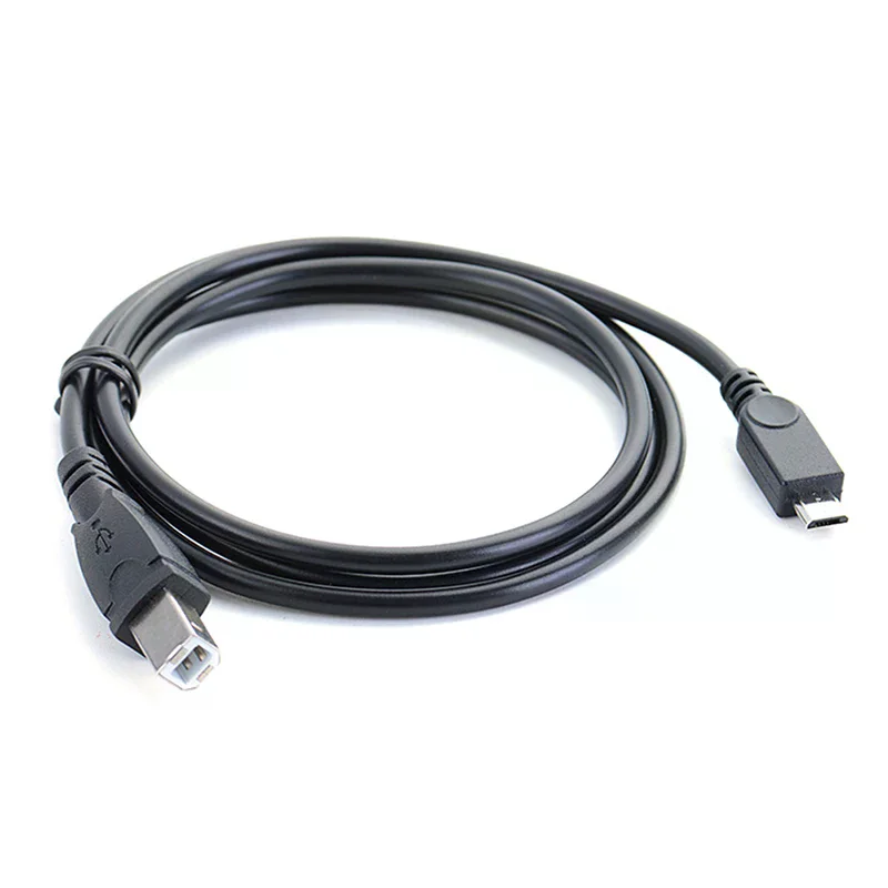 3.2ft Micro USB Male To USB B Type Male Data OTG Cable For Mobile Tablet Printer