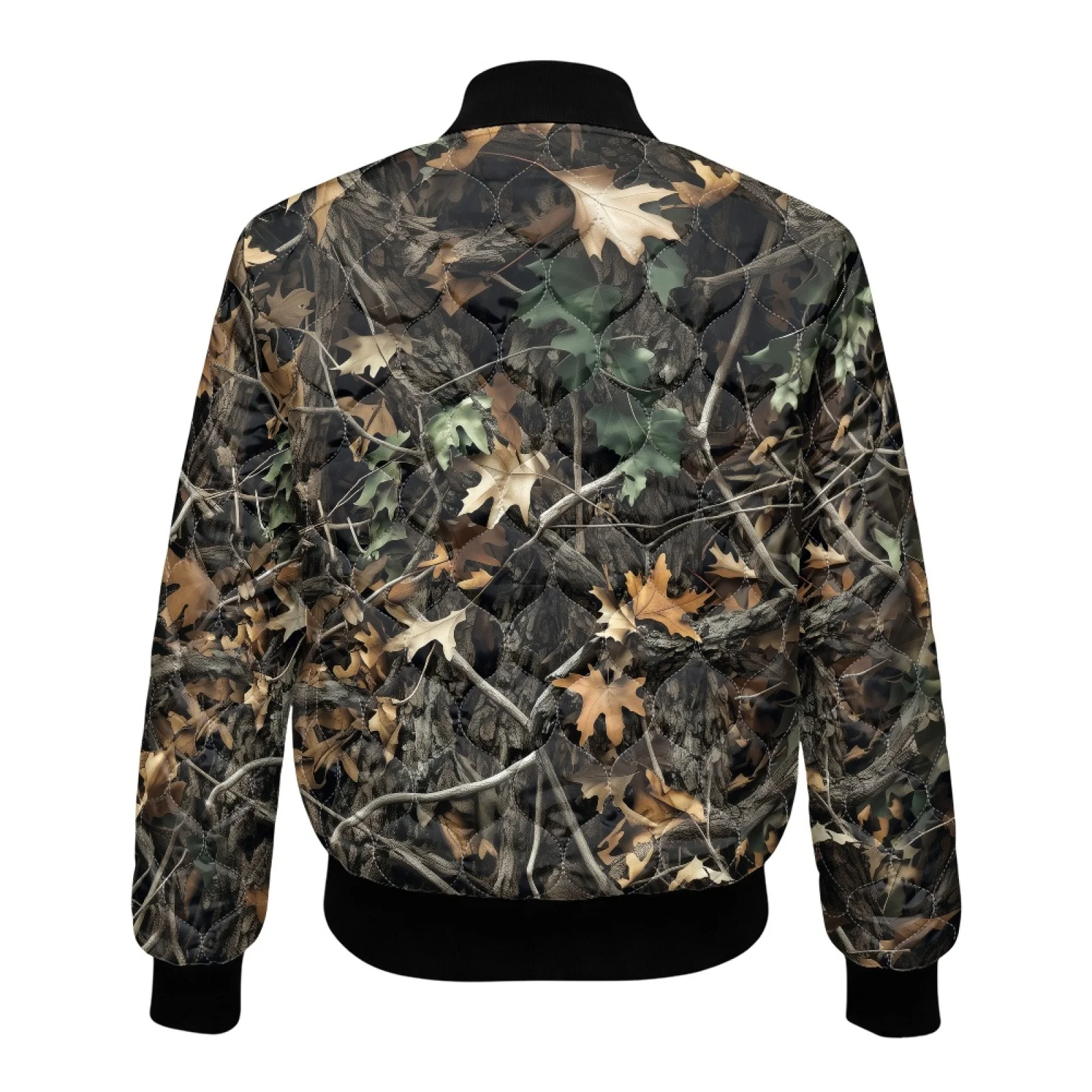 PENSTROLL Tree Branches Womens Lightweight Quilted Zip Jacket Cozy Quilted Jacket for Work