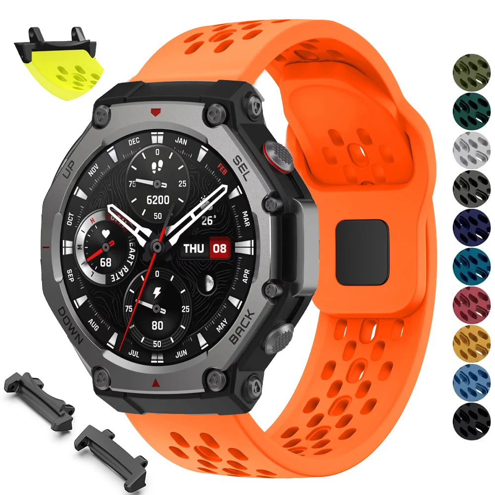 Soft Breathable Silicone Strap For Amazfit T-REX 3 Sports Bracelet Watchband For Xiaomi Huami Amazfit Watch T-REX3 Wrist Band